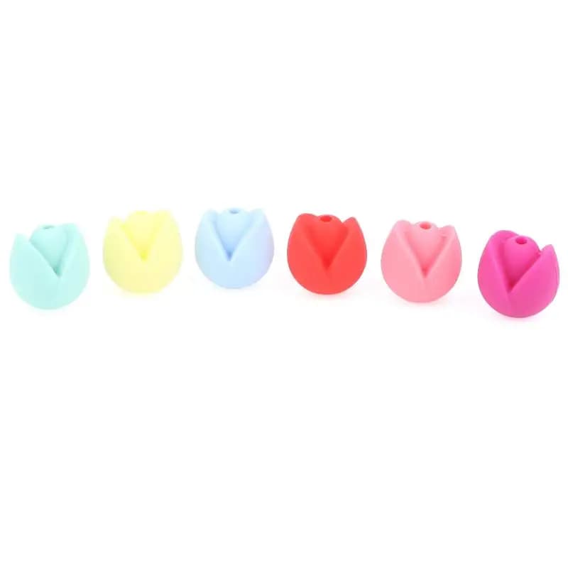 6Pcs Anti-drop Tulip Knitting Needle Savers Soft Silicone End Cap Stoppers for Beginner Knitter Sewing Accessories