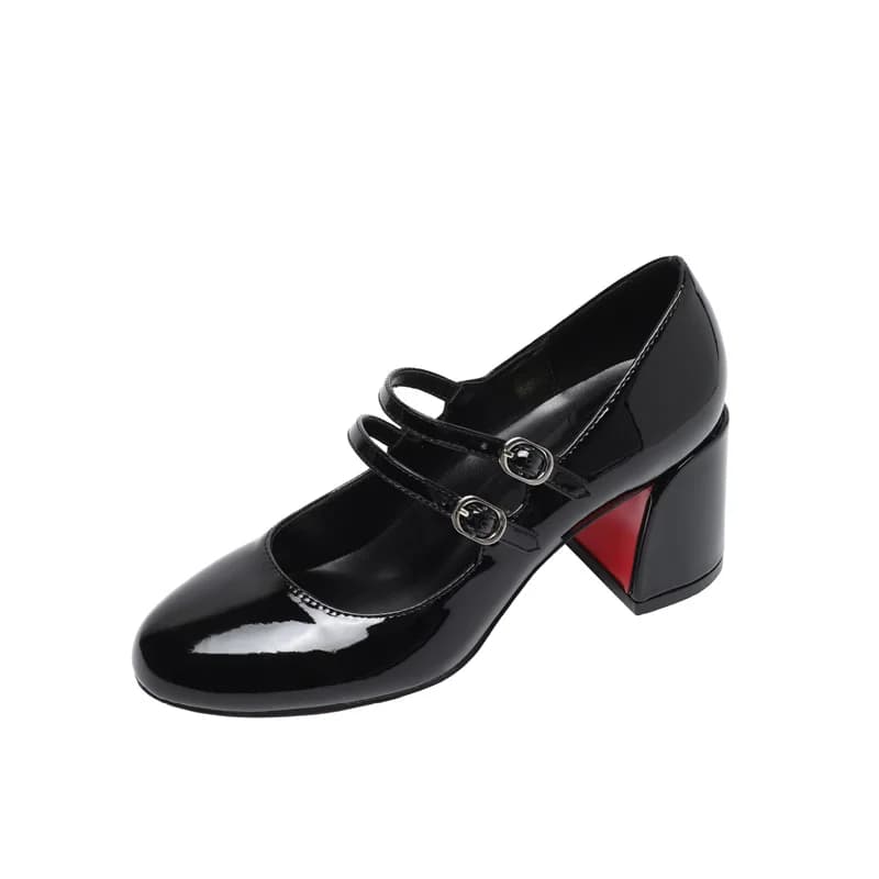 Luxury Women's Shoes Mary Jane with High Heel for Ceremonies, Sexy Women's Sandals, Casual Leather Shoes
