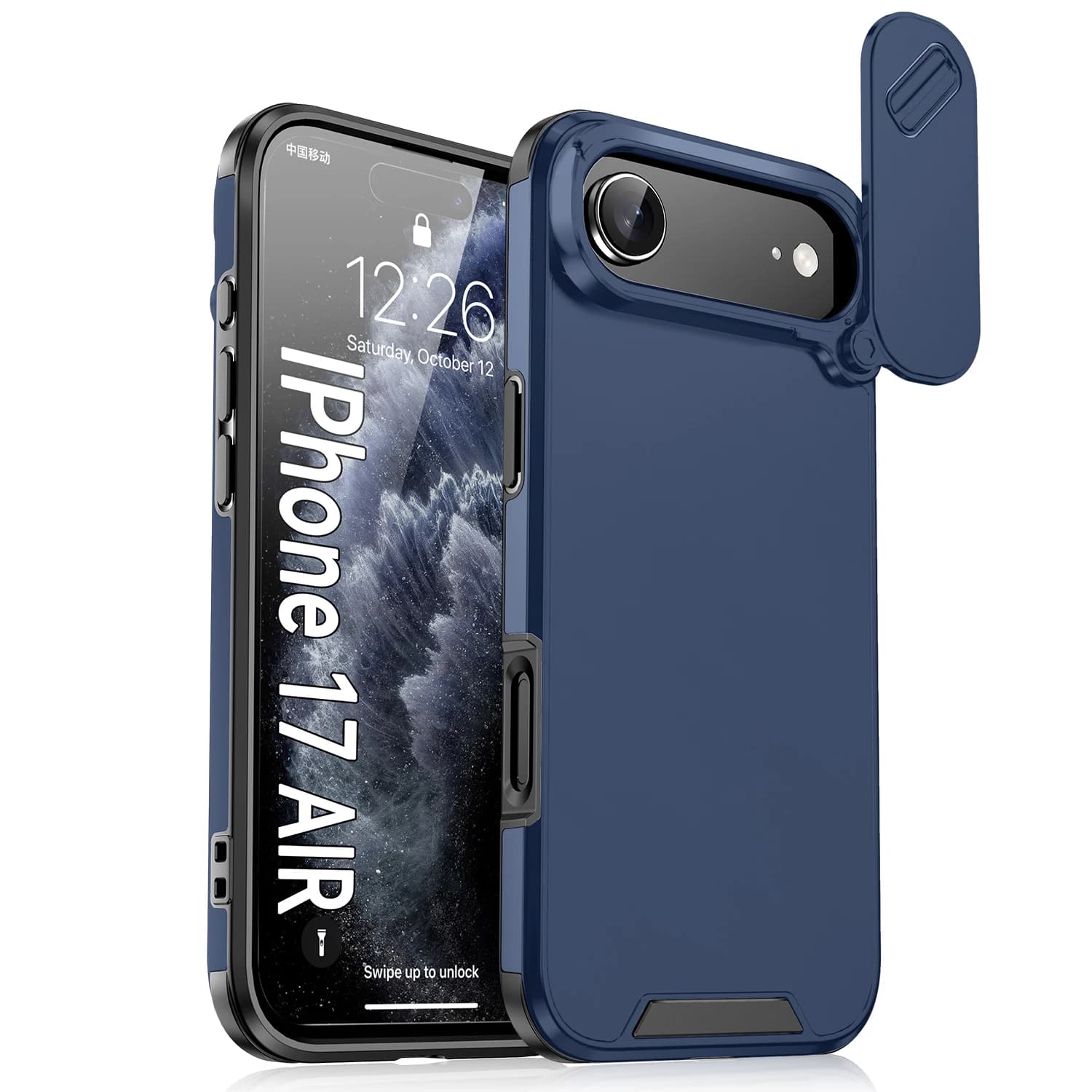 Slide Window Camera Lens Protection Shockproof Case for iPhone 17 Pro 17Air 15 14 16 17 Pro Max Hybrid Hard Cover Outdoor Gear