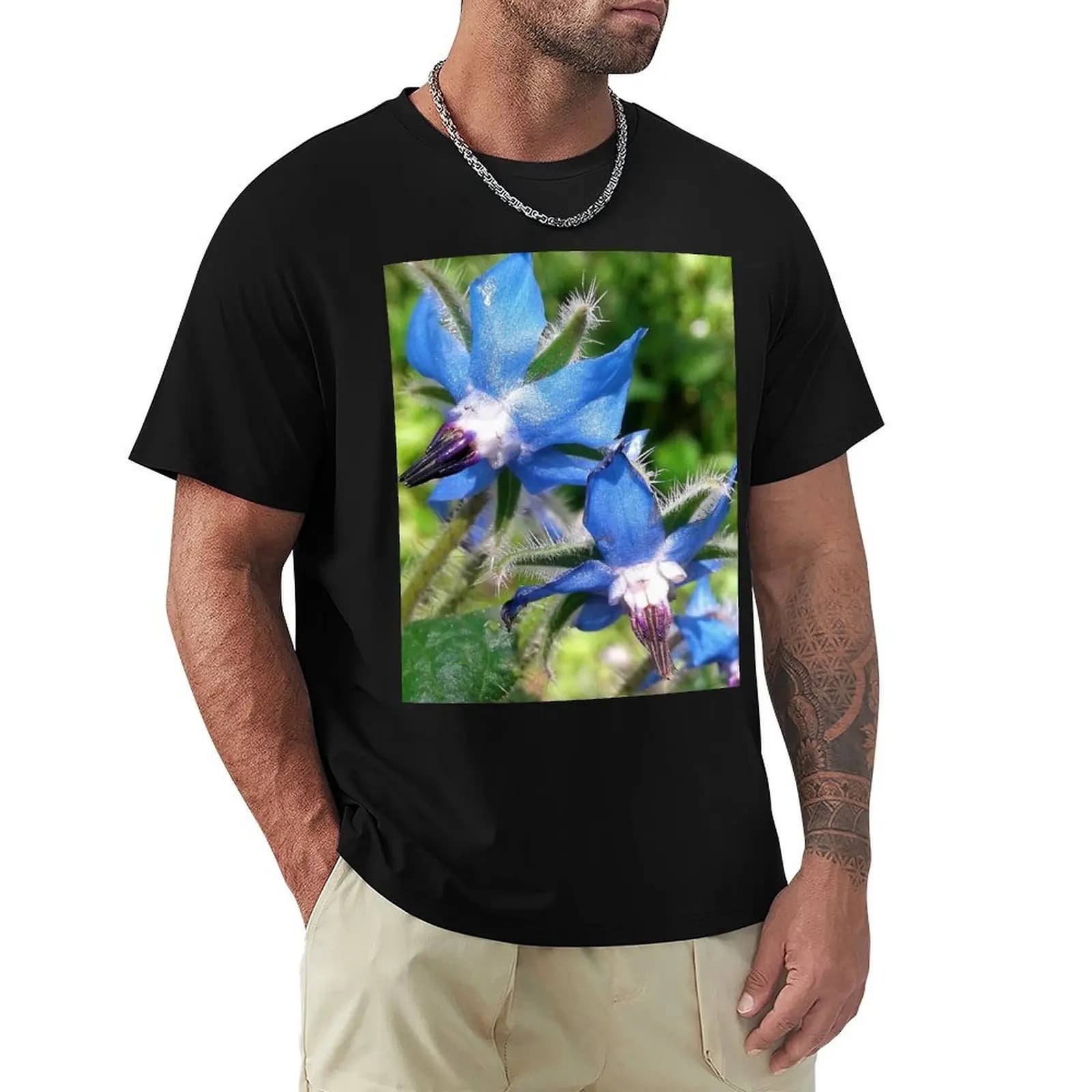 T-shirt Borage casual in morbido cotone a maniche corte