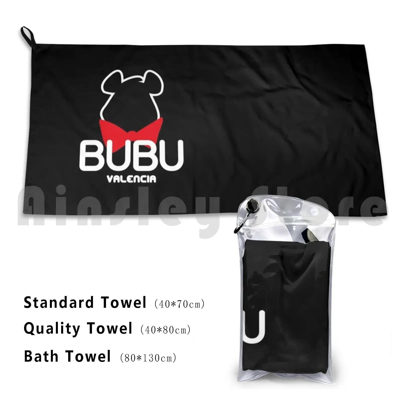 Copia De Bubu Logo (per colori scuri) Asciugamano da bagno Cuscino da spiaggia Bubu Bubupub Bar Bear Bar Bear