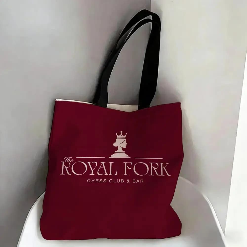 Borse portaoggetti Fashion Chess Club in tela con stampa fronte-retro, borsa a tracolla alla moda, borsa shopping, regalo, borse ecologiche
