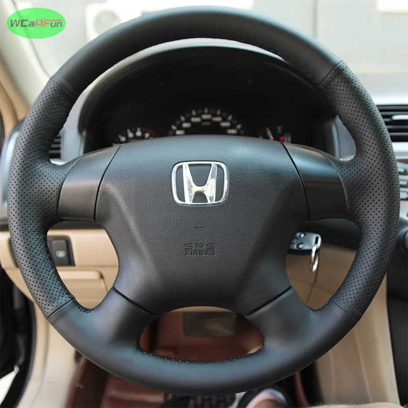 Personalizza Coprivolante per auto in pelle microfibra traspirante per Honda Accord 7 Odyssey Elysion EX V6 dal 2003 al 2007