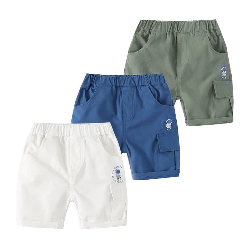 Pantaloncini estivi per bambini pantaloni al ginocchio per bambini pantaloni da spiaggia in cotone elastico in vita pantaloni per bambini vestiti per bambini