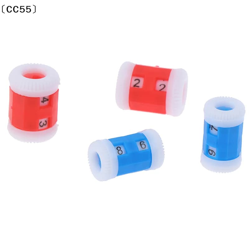 2Red +2Blue Plastic Knitting Needles Row Counter Lines Number Calculator Tool〔CC55〕