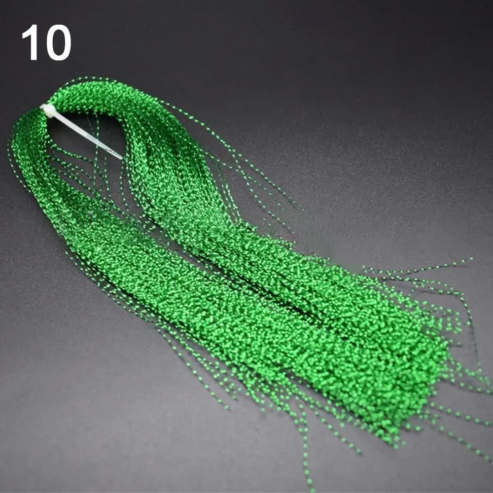 Nuovi materiali per legare mosche Flash vite in acciaio piombo Jig Head Gancio olografico Tinsel Squirmy Attrezzatura da pesca Richiamo che fa materiale