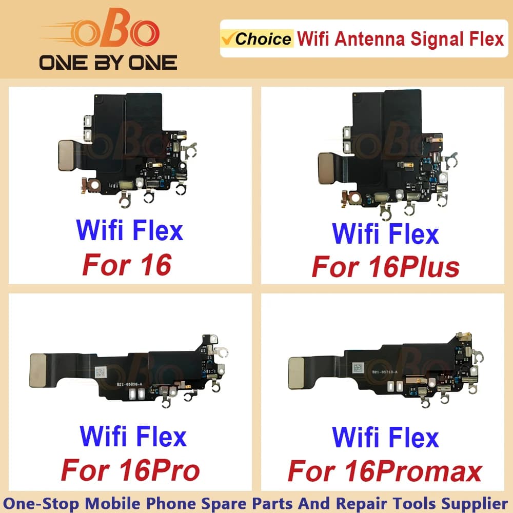 Cavo flessibile per segnale antenna WiFi per iPhone 16 Plus Pro Max Parti di riparazione flessibili a nastro per antenna Wi-Fi WLAN (1 pezzo)