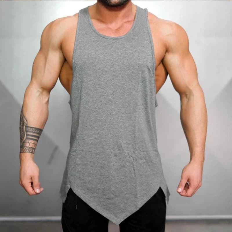 Casual Men's Canotte for Gym, Fitness, Running, bodybuilding, Summer, Breathable Cotton, Sleeveless