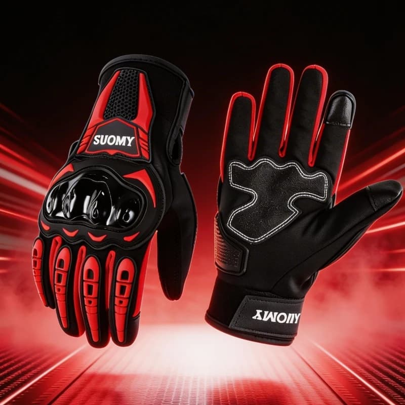 Guanti da Moto SUOMY Impermeabili Antivento per Uomo e Donna con Touch Screen, Attrezzatura da Motocross e Ciclismo, Disponibili per 3 Stagioni