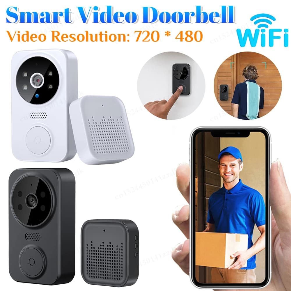 Videocitofono intelligente WiFi Telecamera per campanello Visione notturna a 2 vie Citofono visivo wireless Campanello intelligente Campanello per interni ed esterni