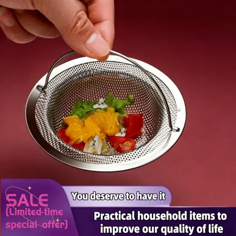 Stainless Steel Washer Filter, Food Residual Collector/Head, Kitchen and Bathroom Accessories
