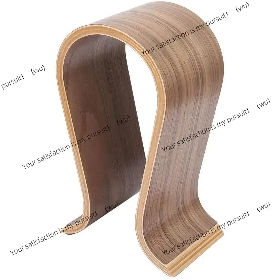 Walnut Wood Headphone Stand Solid Wood Earphone Hanger Headset Holder Display Shelf for Gaming Headphones Accessories