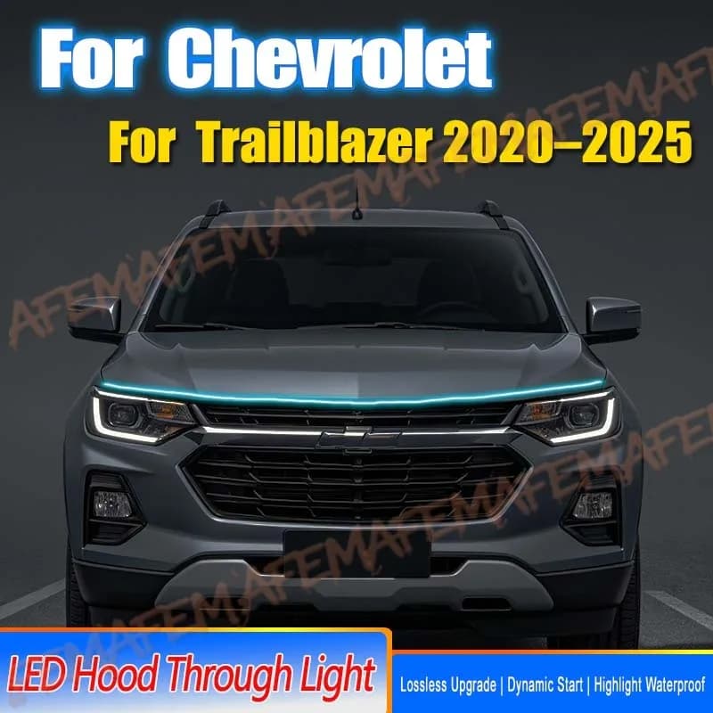Scan Starting Led Car Hood Light Strip Decorative Lamp Flexible DRL For Chevrolet Trailblazer 2020-2025 Headlight Strips