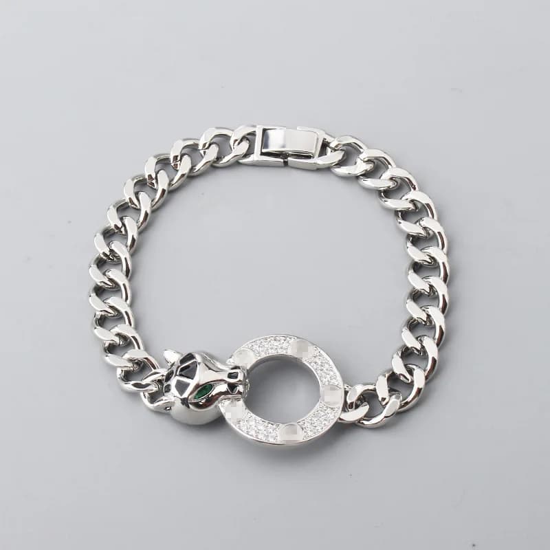 Bracciale Cubano da Donna Placcato Oro Rame Nuovo Stile 2026, Design Unico con Anello a Mordente, Gioiello di Tendenza, Regalo di Lusso Leggero