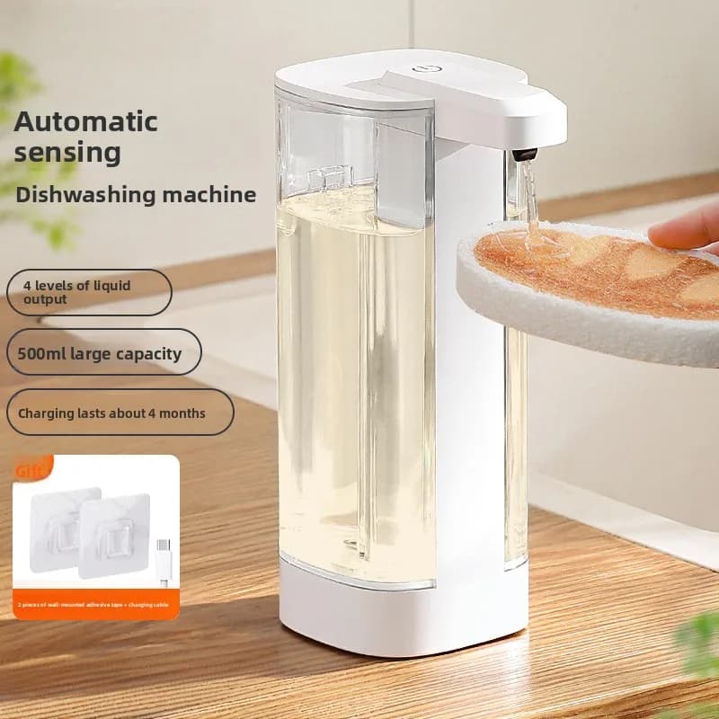 Dispenser Automatico Elettrico di Detersivo per Cucina, Montaggio a Parete, per Detersivo Liquido