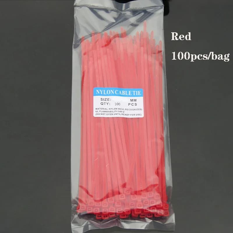 500 pz Fascette per cavi colorate Fascette per cavi in plastica Fascette per cavi autobloccanti Elementi di fissaggio per cavi elettrici in nylon PVC 4x250mm