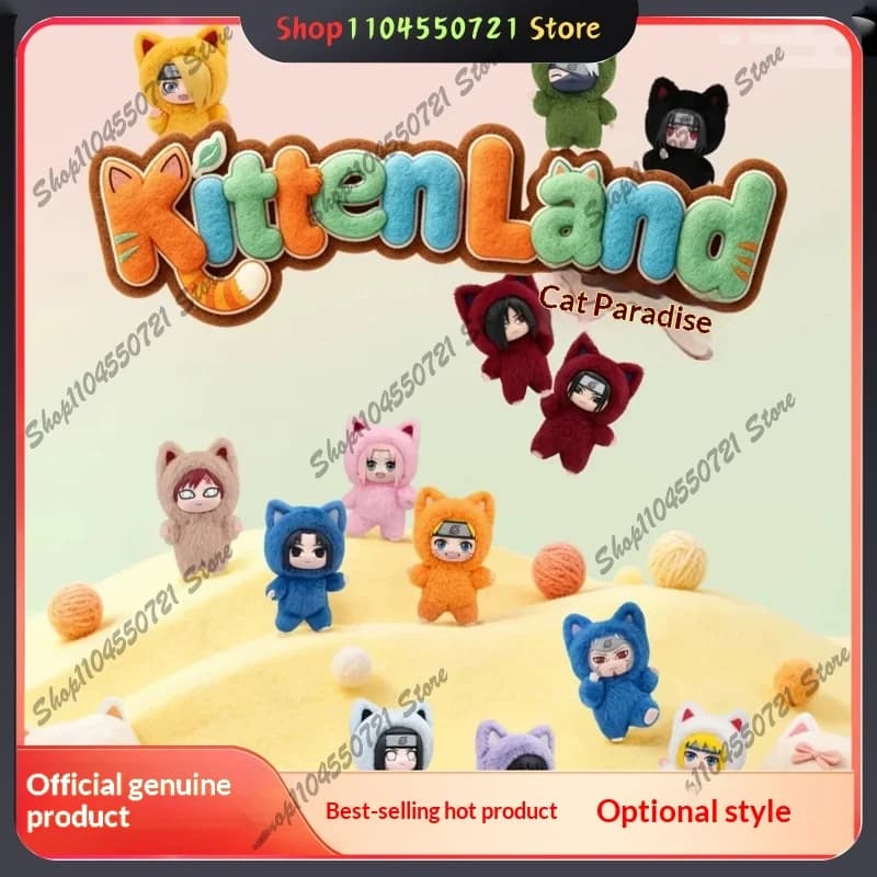 Disponibile - Blind Box Ufficiale EAKI Naruto Cat Paradise Vol.3 - Morbida Statuetta Peluche Anime da Collezione, Ornamento da Scrivania, Giocattolo Regalo