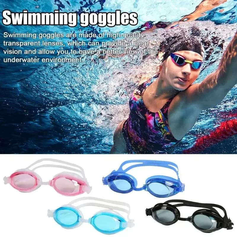 Occhialini da Nuoto Regolabili per Adulti, Comodi e Professionali, Colorati in Silicone per Competizioni