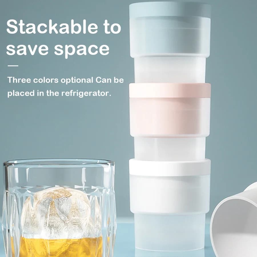 Stampo in Silicone per Ghiaccio a Forma di Hockey su Ghiaccio, Grande Cubetto Sferico per Whisky, Adatto per Bar, Casa e Cucina