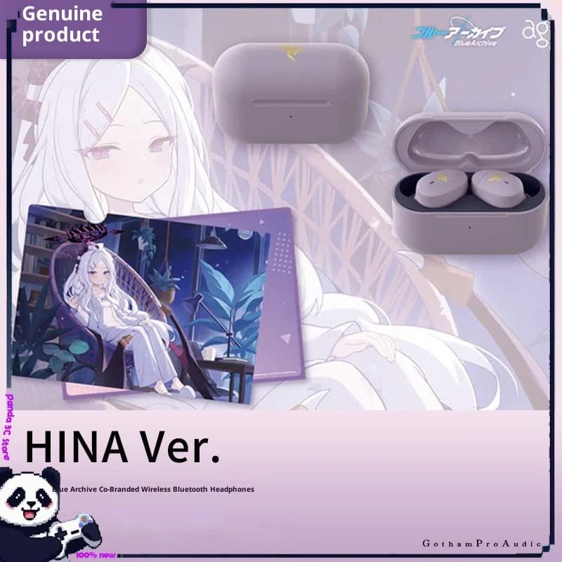 Blue Archive Hina Sorasaki Hina Ver. Co Branded Wireless Bluetooth Earphones For Peripherals, Anime And Gaming Headphones ASMR