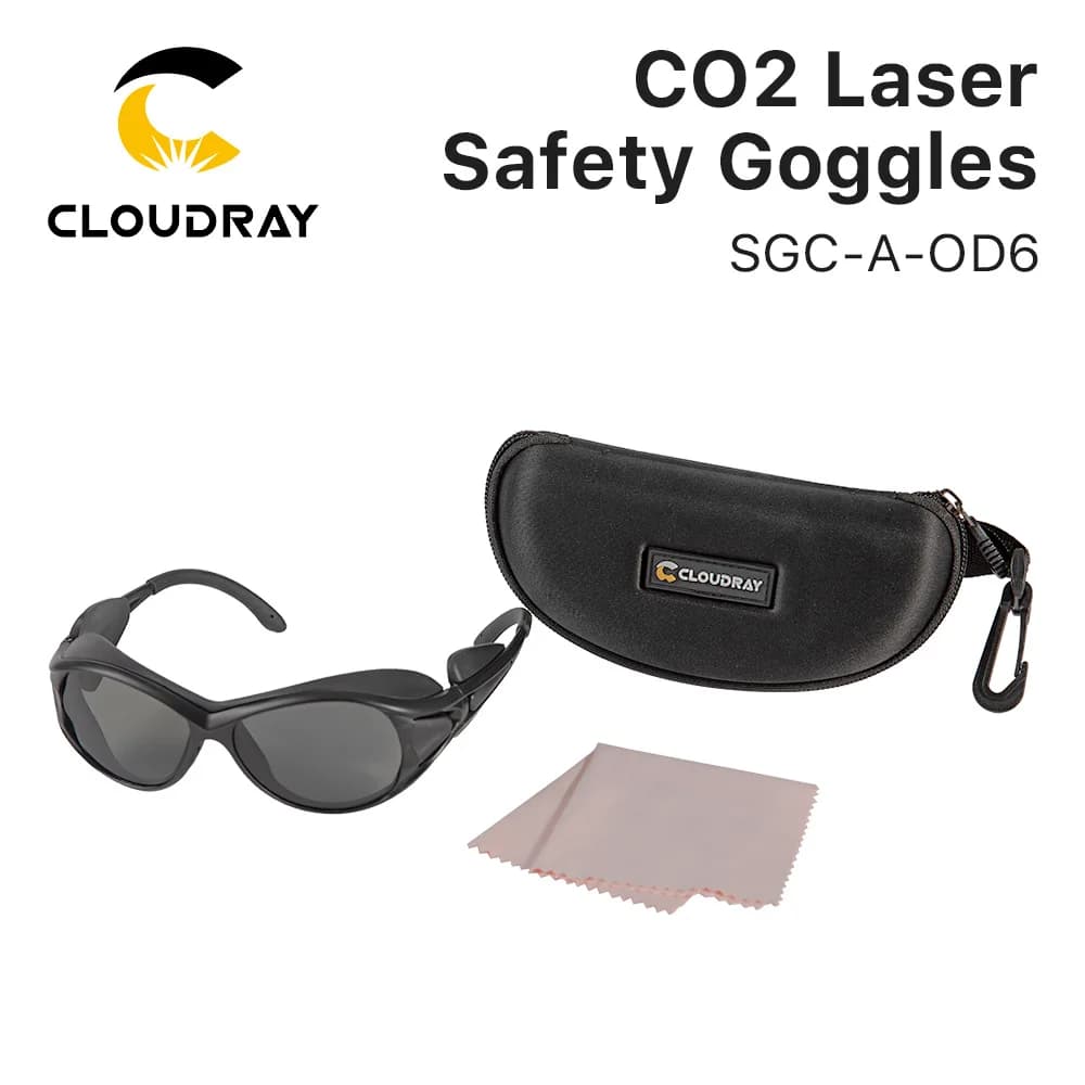 Occhiali di sicurezza laser Cloudray 10600nm OD6+ Occhiali protettivi stile CE A per macchina da taglio laser CO2