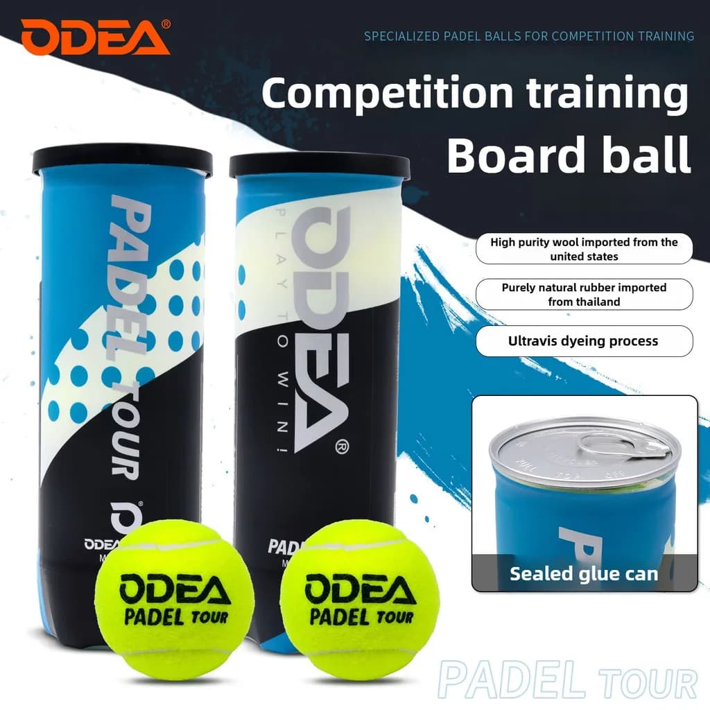 Palline da tennis premium ODEA Padel, durevoli ad alto rimbalzo per gli sport da competizione di allenamento turistico