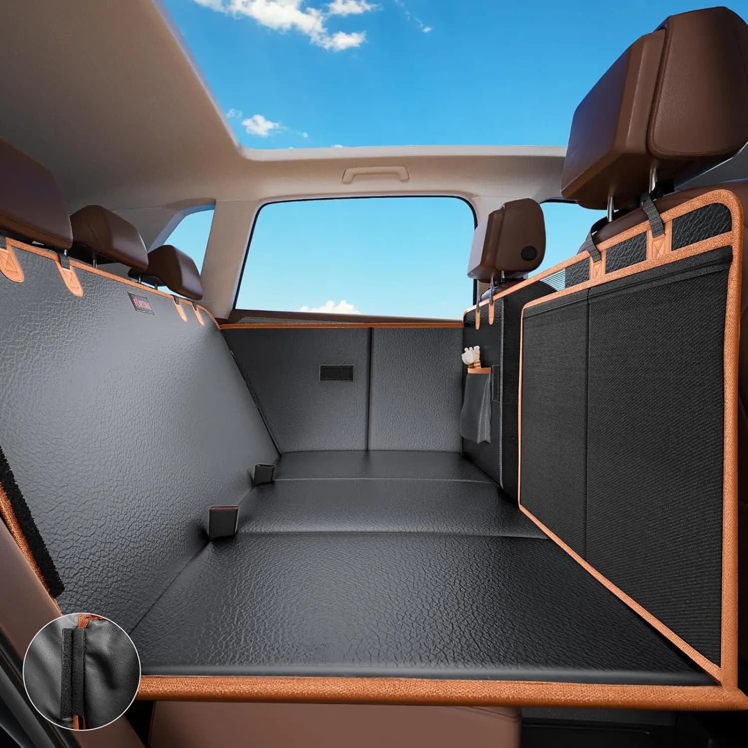 Car Seat Covers for PU Leather Dogs Improved, Waterproof and Anti-scratch, Supports 180 kg for SUV Seats and Trucks