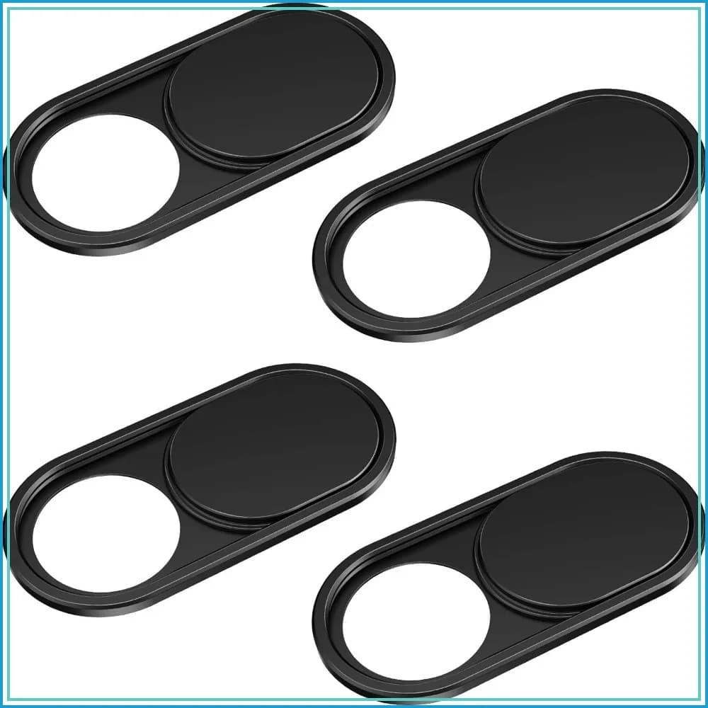 Ultra-Thin Webcam Cover Slide for Laptops, MacBook, iMac, iPad, PC, Tablets, Privacy Blocker [4-Pack]