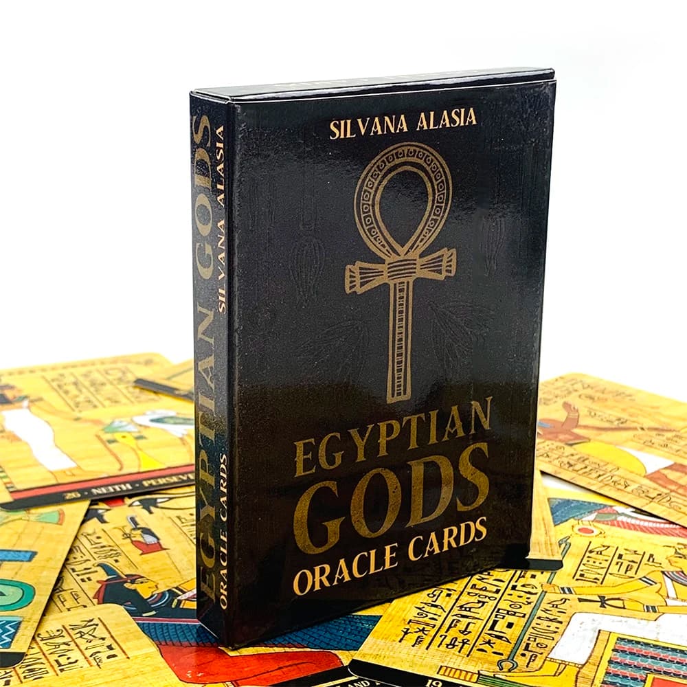 Carte Oracolo dei Divinità Egizie 10,3*7,4 cm, 36 Carte Oracolo, Edizione Inglese, Mazzo di Carte per Divinazione e Saggezza, Strumenti per Giochi da Tavolo