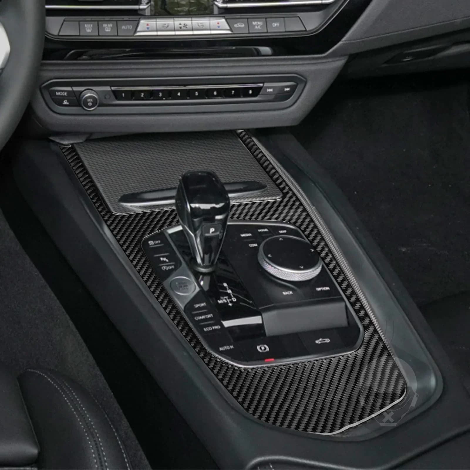 For BMW Z4 G29 2017-2024 Real Carbon Fiber Central Gear Shift Panel Decorative Cover Car Interior Modified Accessories Sticker