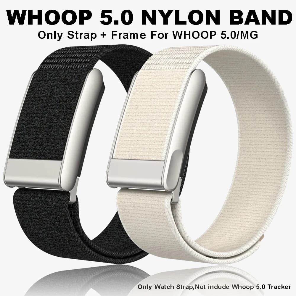 Cinturino Sportivo in Nylon Traspirante e Regolabile per Fitness Tracker, Morbido Braccialetto Sostitutivo per Whoop 5.0 One/Peak/Life(MG)