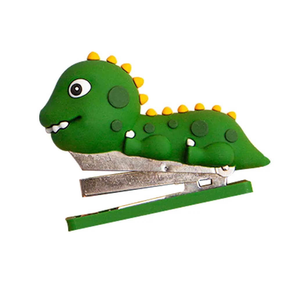 Mini Graffettatrice Portatile a Forma di Dinosauro in Silicone, Strumento di Graffettatura Decorativo Riutilizzabile per Ufficio e Scrivania