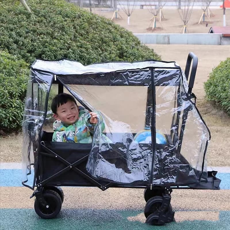 A69P-Camping Trolley Copertura antipioggia Giardino Picnic Wagon Passeggino Carrello Copertura impermeabile Attrezzatura da campeggio