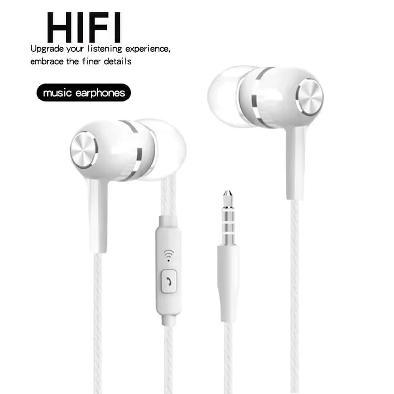 Sport Earbuds Headphones HiFi Bass Stereo Sound Gaming Sport Daily Headset For Smartphone PC Laptop Tablet 3.5mm Wired Earphones