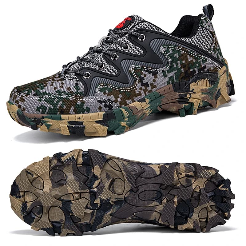Scarpe sportive da trekking mimetiche alla moda Scarpe da passeggio leggere per sport all'aria aperta traspiranti resistenti all'usura da donna antiscivolo