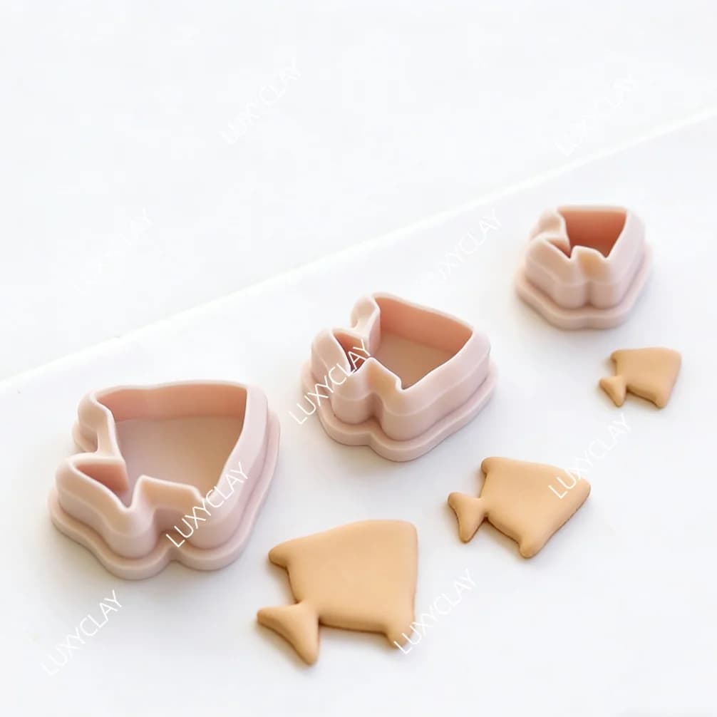 3pcs/set Fish Shape Polymer Clay Cutters for DIY Pendants Jewelry Making, Fish Themed Polymer Clay Molds for Earrings Crafting