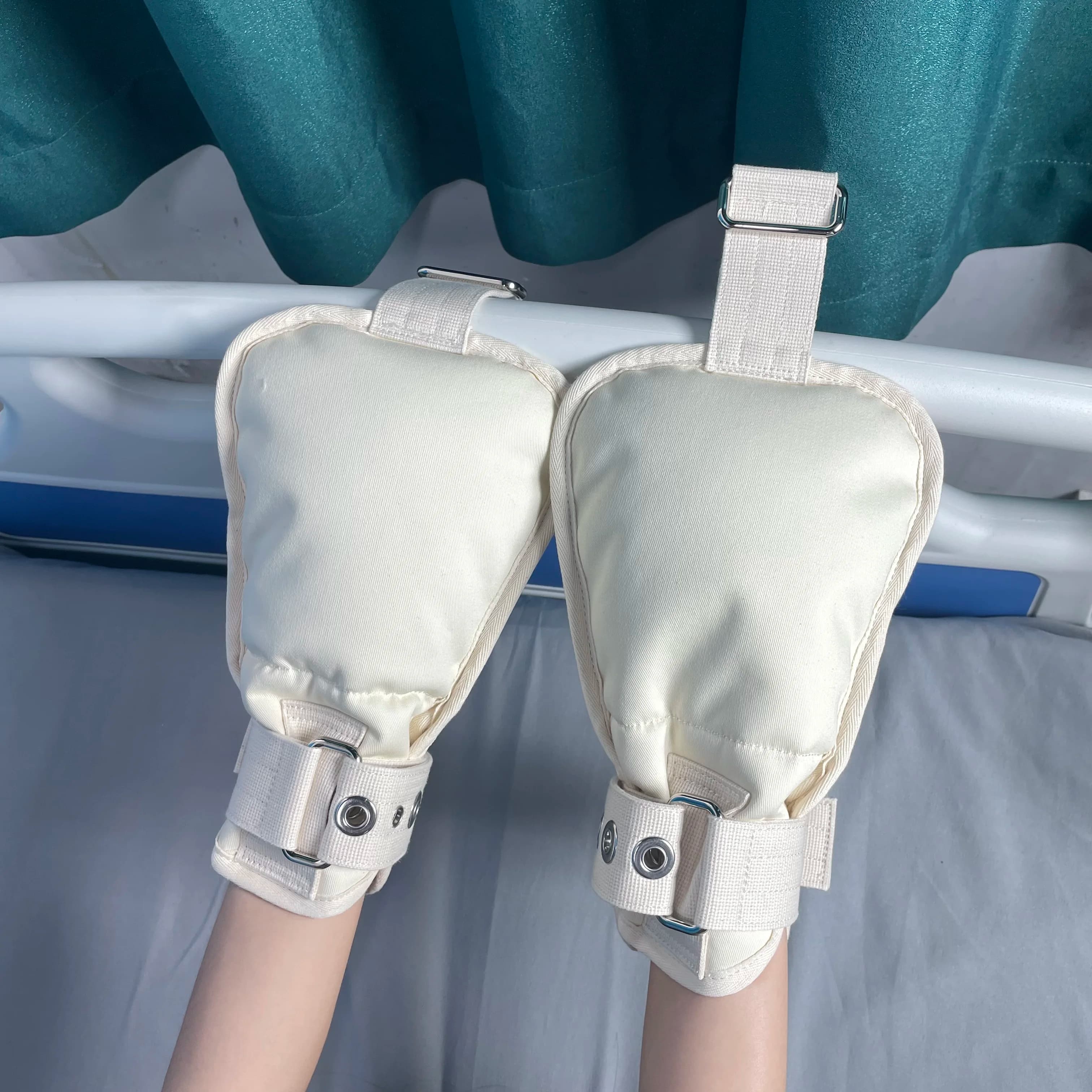 Medical Restraint Mittens with Magnetic Lock Adjustable Safety Gloves for Dementia Elderly & Hospital Patients Anti-Scratch