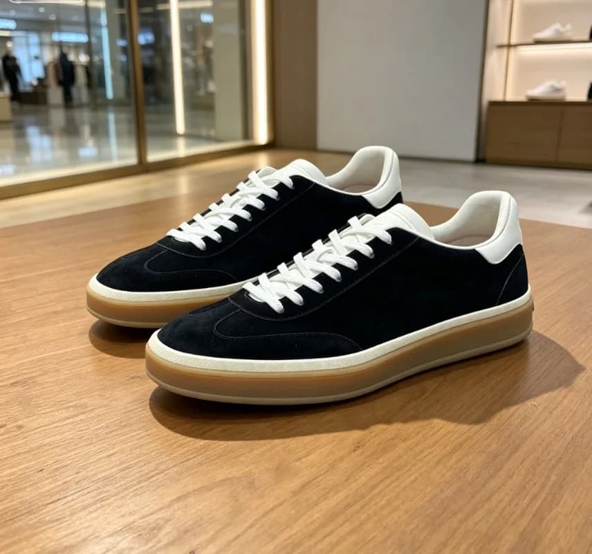 2026 Lightweight Men's Retro Training Shoes Leather Thick Sole Casual Board Sneakers Breathable Versatile