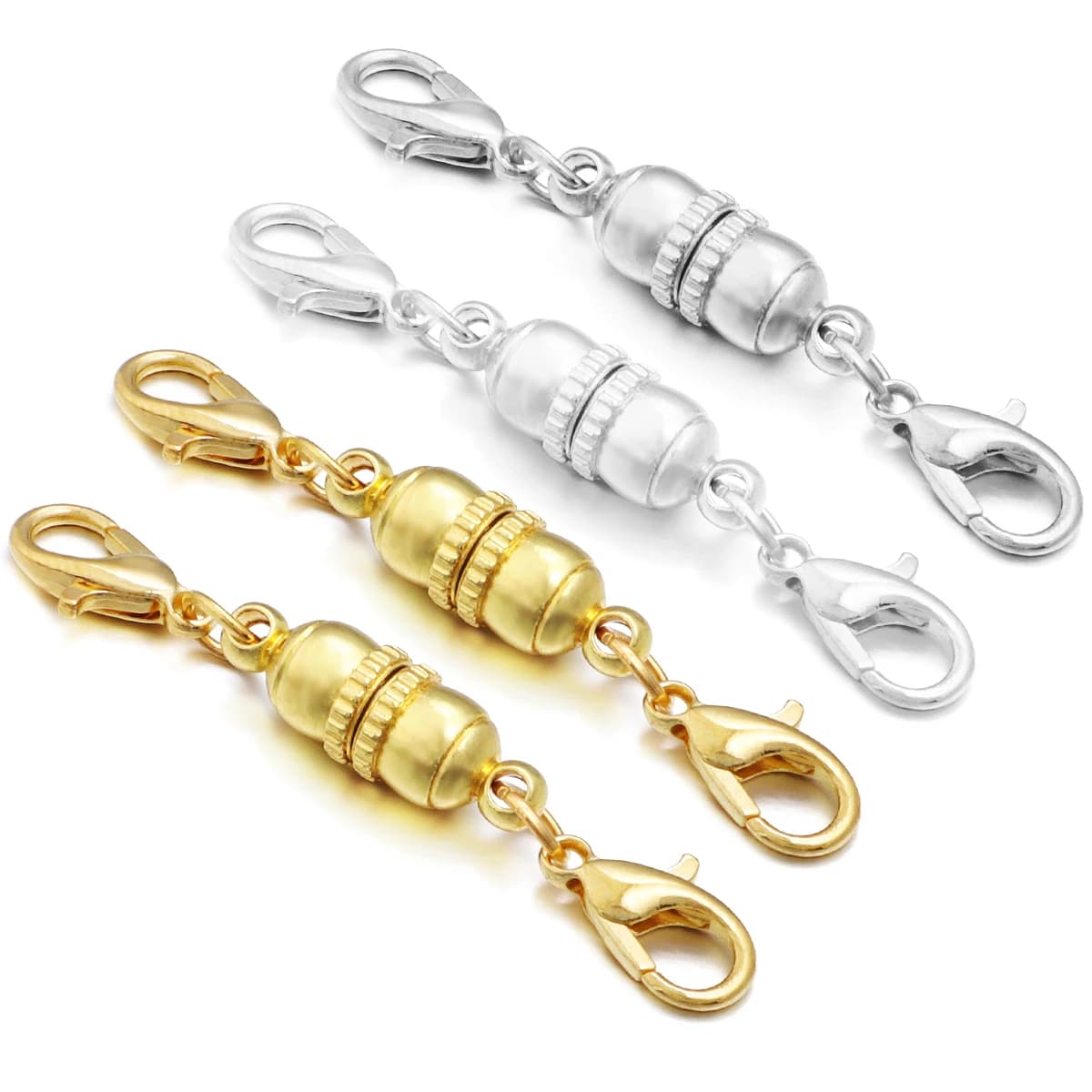 5 set of 6x18mm strong magnetic clasp hooks with metal magnetic buckle fasteners end connectors for accessories for creating diy jewelry