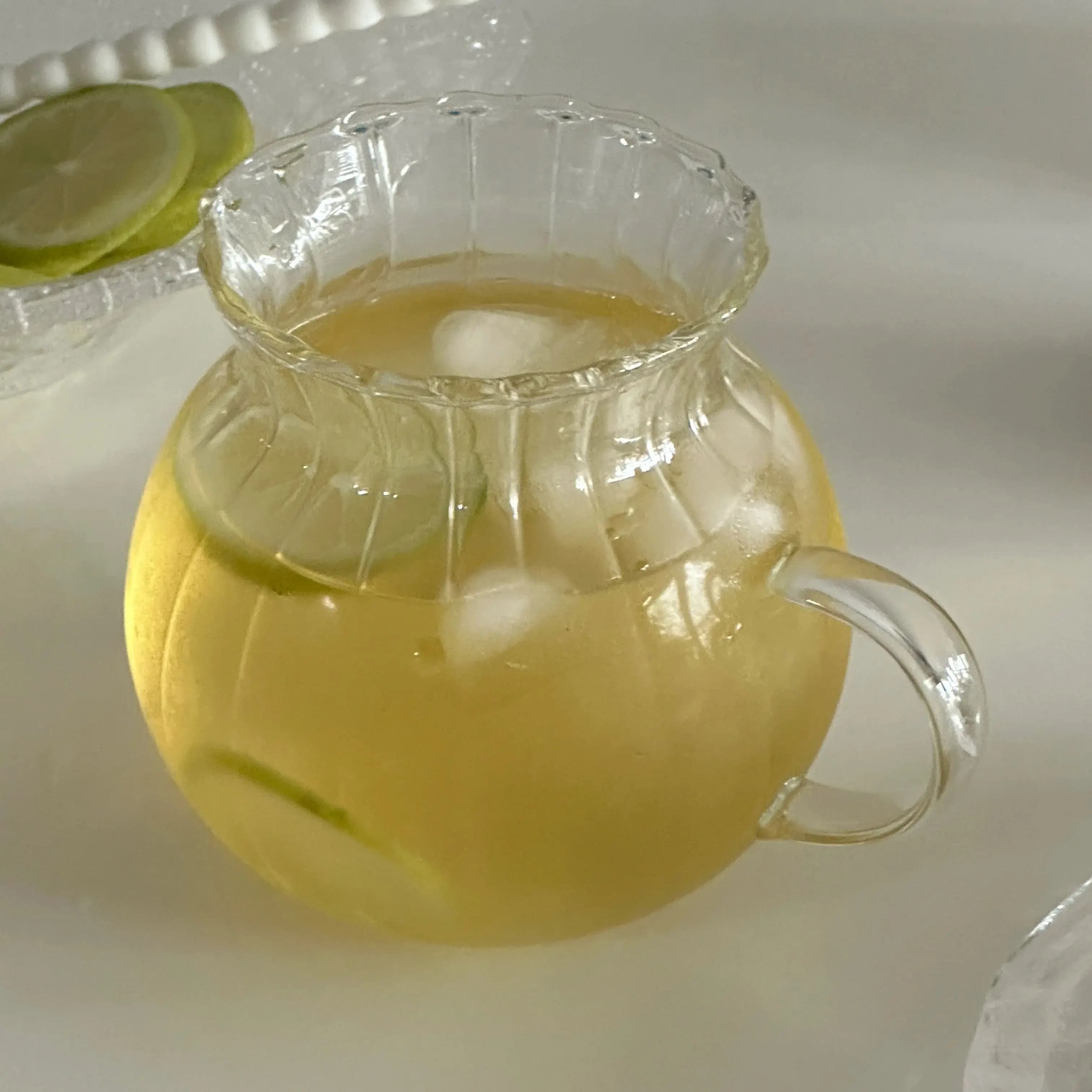 Tazza in vetro di nicchia italiana fatta a mano, in vetro resistente al calore, trasparente, carina, piccola caffettiera per il latte