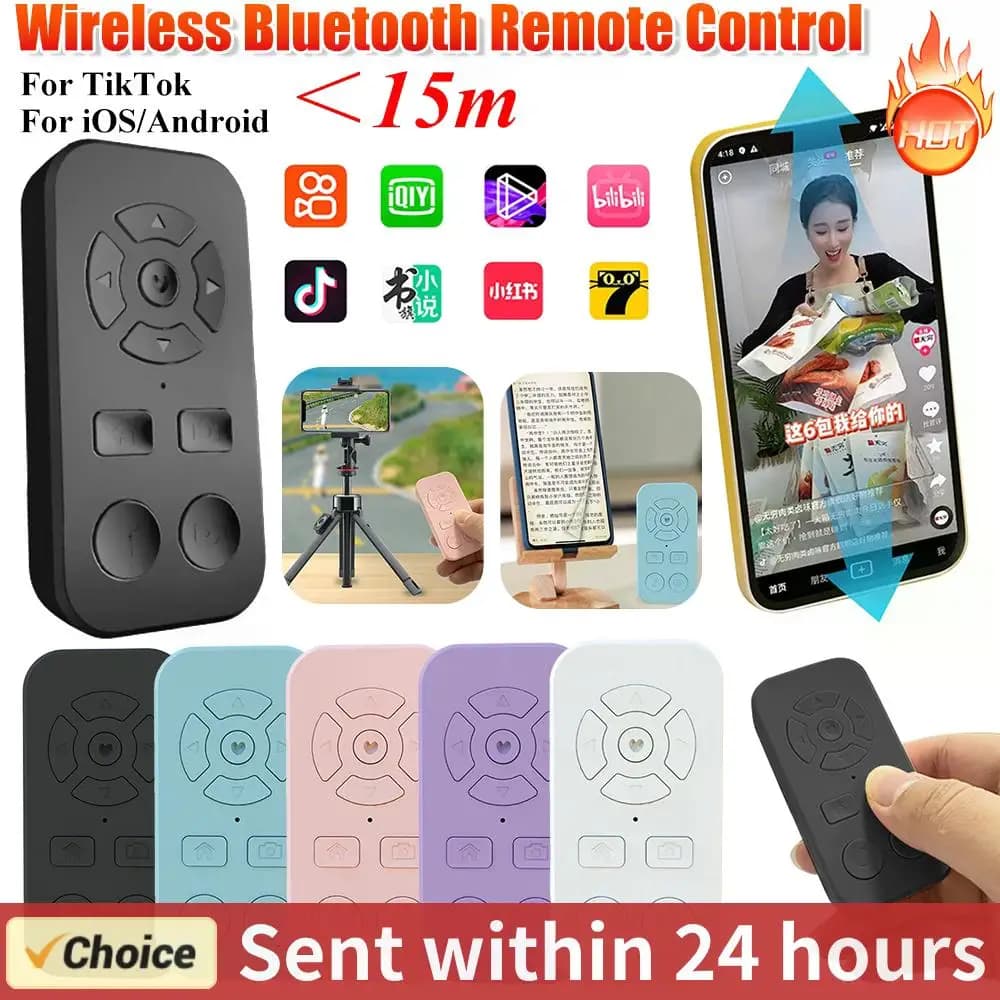 Camera controller selfie stick Camera shutter button with 9-key laptop compatible with Bluetooth for iPhone For Samsung