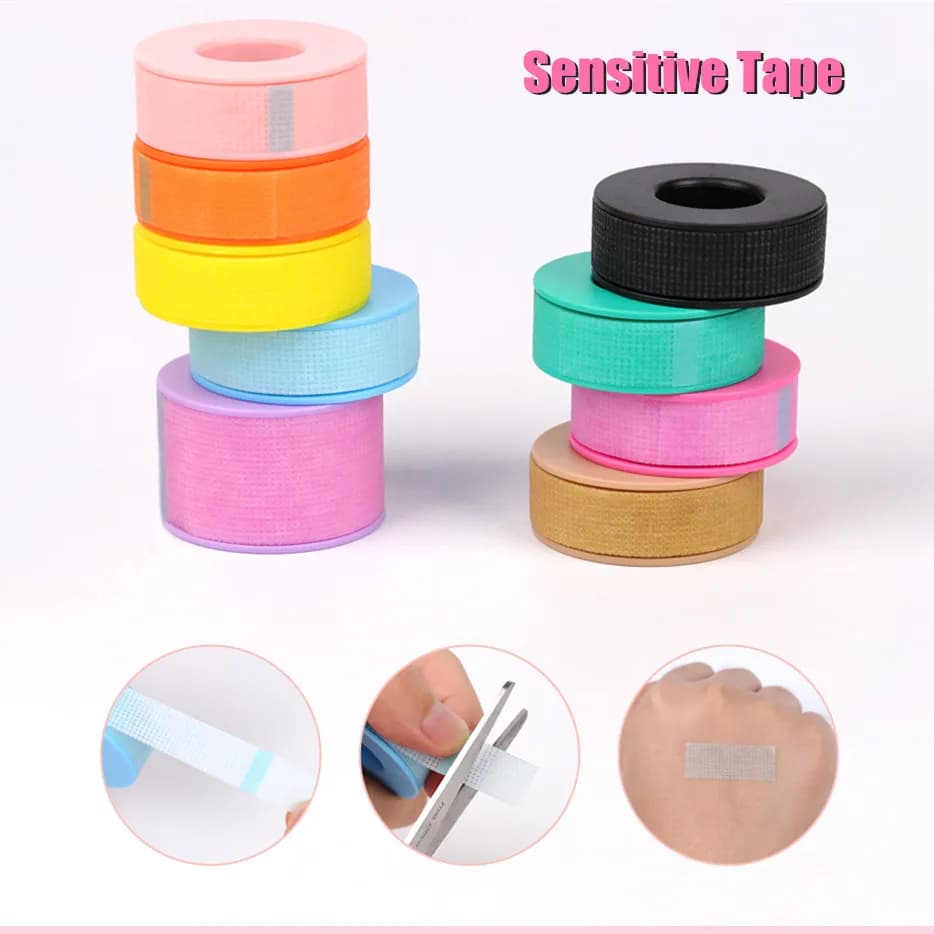 Nuovo nastro per ciglia in gel di silicone non tessuto, traspirante, sensibile, resistente, microporoso, per estensione ciglia, adesivo per trucco