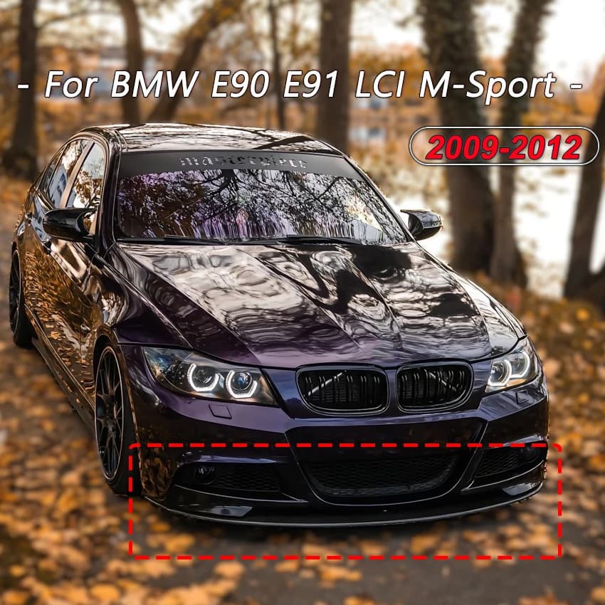 Auto Paraurti Anteriore Lip Splitter Diffusore Spoiler Laterale Della Copertura Per BMW E90 E91 LCI M-Sport 2009-2012 Paraurti Guard Protector Body Kit