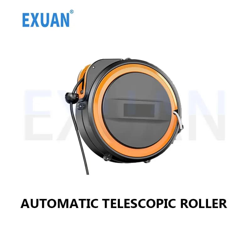 10M/15M/20M Rullo Telescopico Automatico Tamburo Pneumatico Automatico Telescopico Bobina di Riciclaggio Pompa di Aria Condotto Telescopico mulinelli per tubi flessibili Tamburo pneumatico telescopico automatico del ru