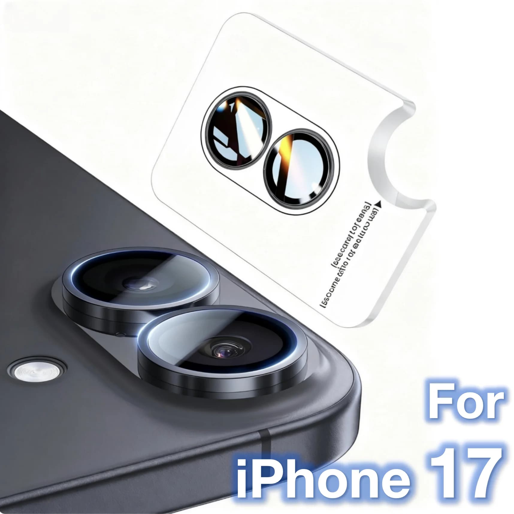 1-3Pcs For Apple IPhone 17 Original Color Rear Camera Tempered Glass Protective Film Black Silver Light Purple Blue Green