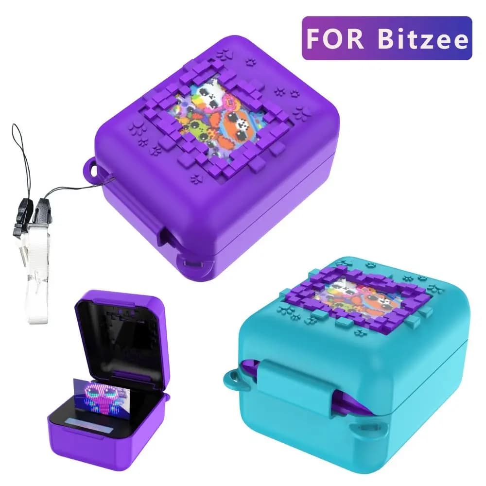 Custodia protettiva in silicone per Bitzee Giocattolo interattivo Copertura per animali domestici digitale Accessori per giochi viturali con cordino Guscio antiurto