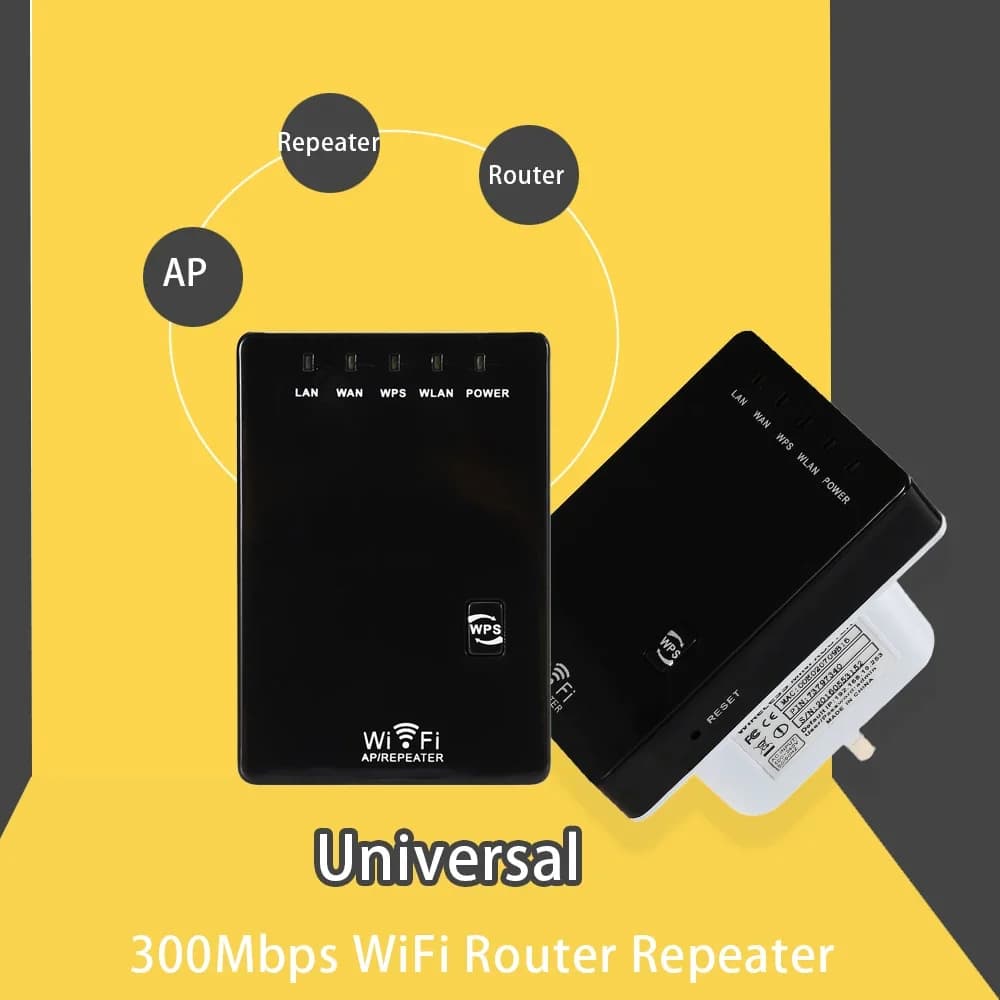 Ripetitore Wi-Fi 300M Wireless-N Multifunzione Mini Router/Repeater/AP Amplificatore di Segnale con WPS