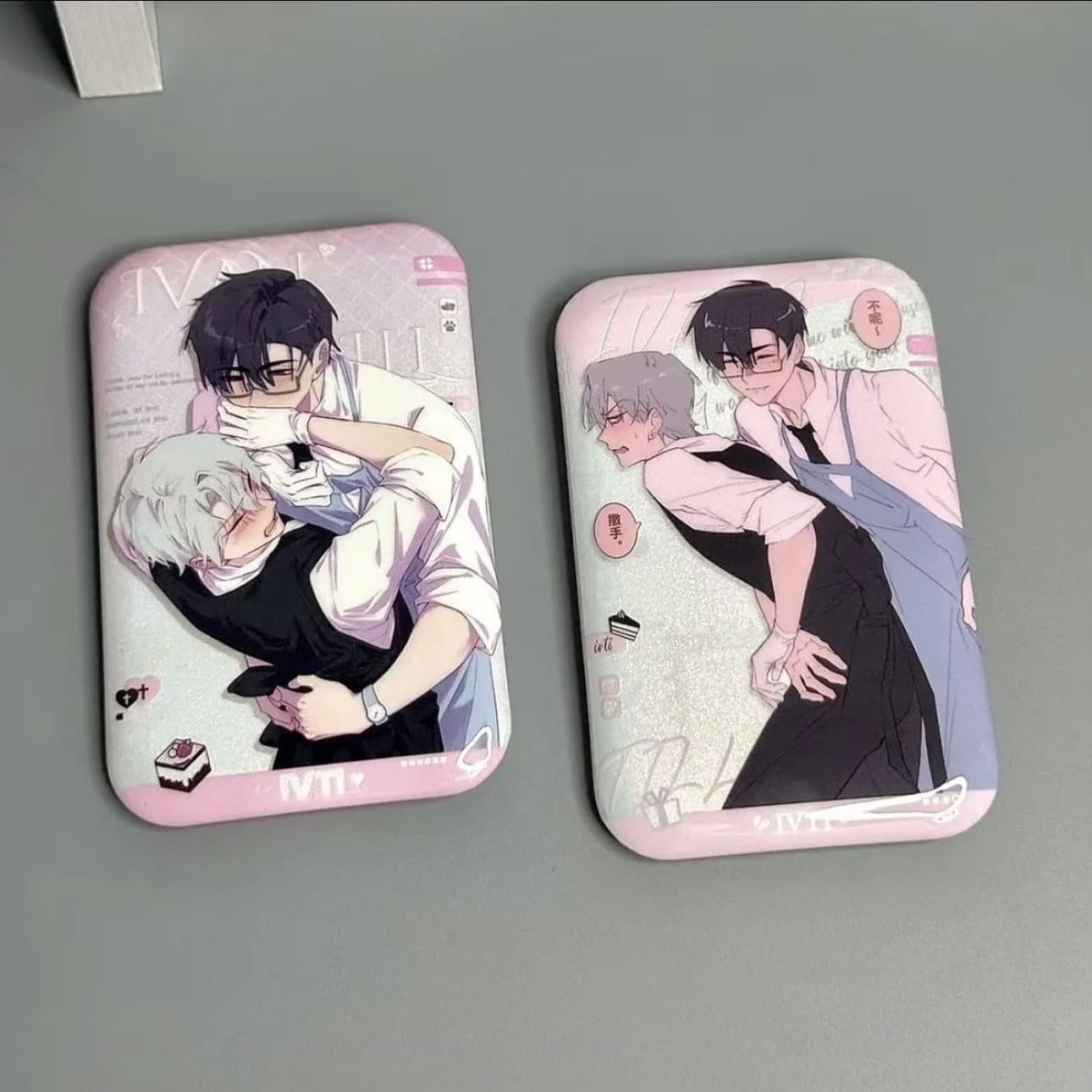 Around the profiled stage, ivti square cosplay bar badge, tin brooch, backpack hanging, anime millet