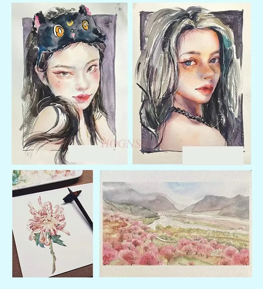 1pcs Fine grain, medium coarse grain, cotton paste, watercolor book, specialized sketching paper