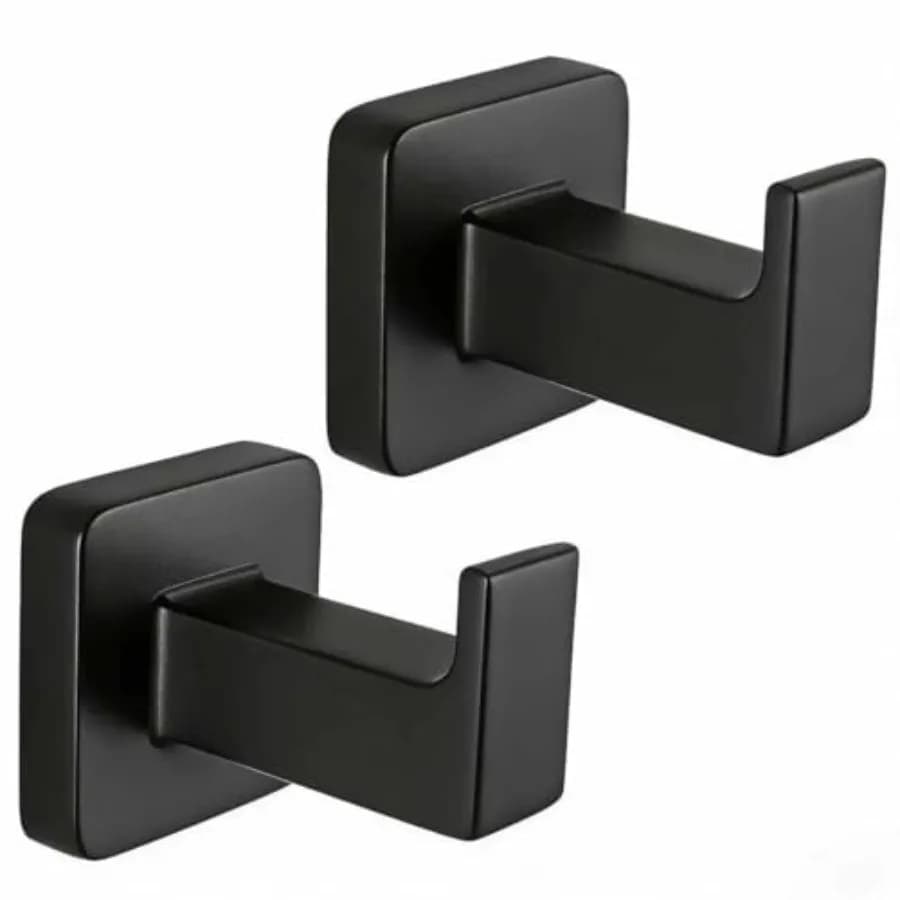 Square Wall Hanger, Towel Hanger, Wall Mounted, Bathrobe Hook Kitchen Hooks 2 Bathroom Hooks
